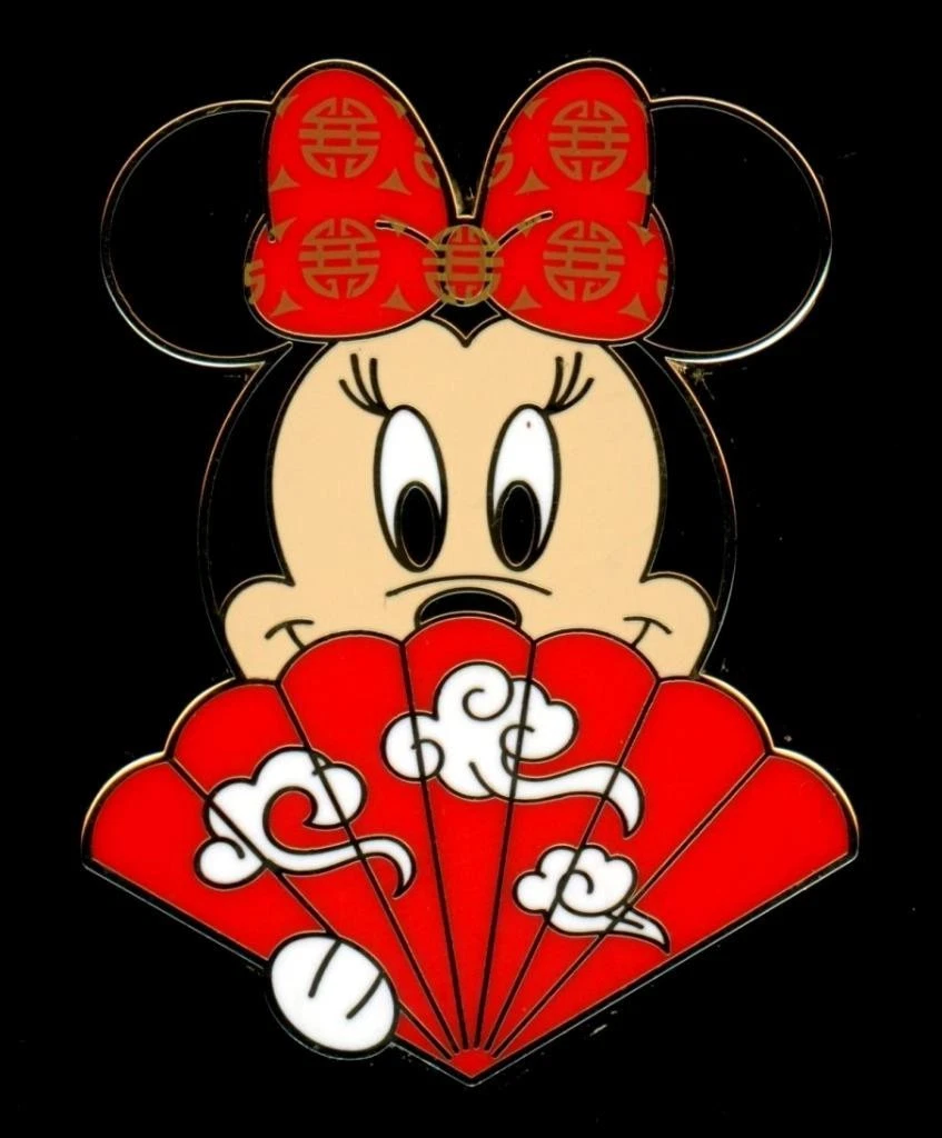 Character Folding Fans Minnie Mystery Disney Pin