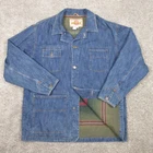 Vintage Territory Ahead Jacket Mens XL Blue Denim Lined Chore Coat Jean Workwear