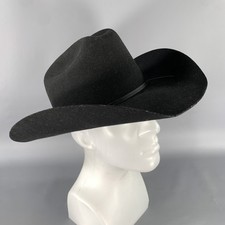 SERRATELLI Cowboyhut Schwarz Mit Federmuster ...