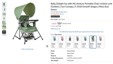 Baby Delight Go With Me Venture Portable High Chair - Moss Bud Tray Baby Toddler