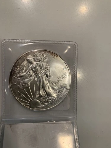 2014 $1 American Silver Eagle 1oz .999 Fine Silver Uncirculated Toning