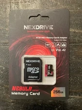 NEXDRIVE 256GB Micro SD MicroSDXC A2 V30 HD 4K Memory Card