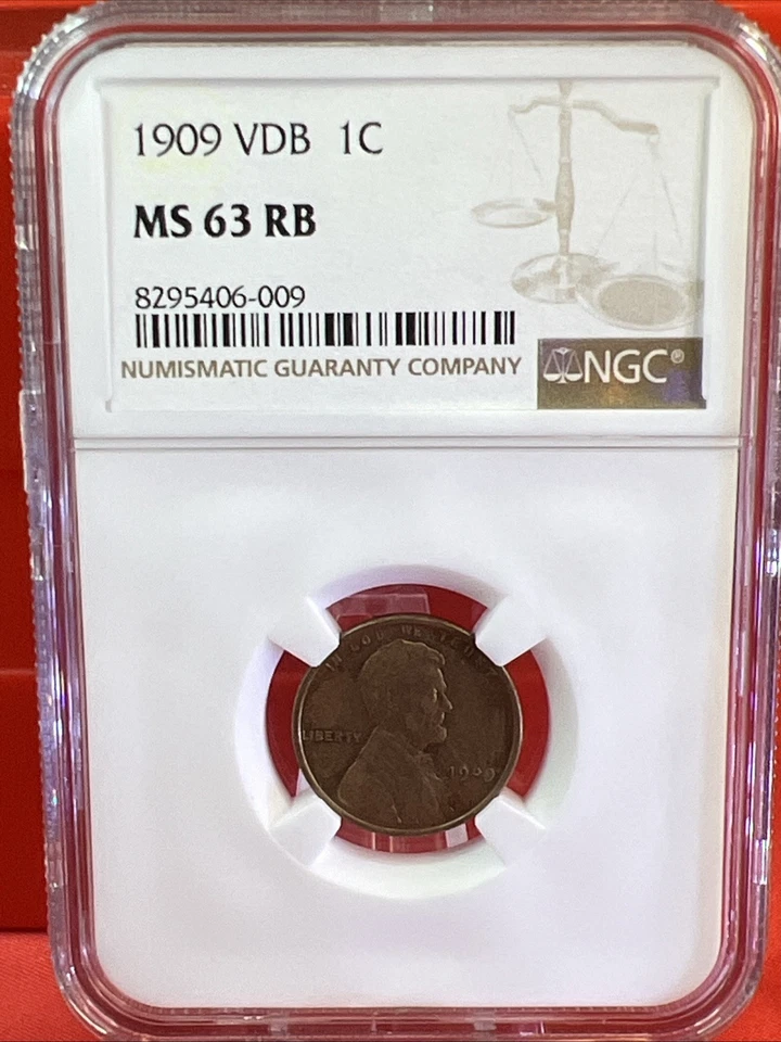 1909 VDB Lincoln Wheat Cent NGC MS63 RB Toned Gem - Image 3 of 4
