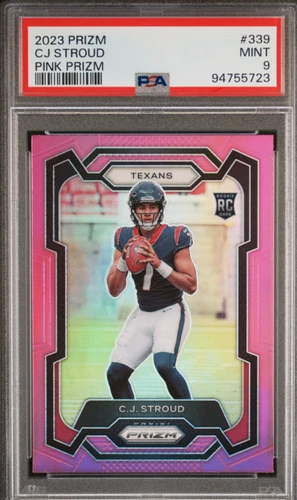 2023 Panini Prizm Pink C.J. Stroud #339  PSA 9 MINT
