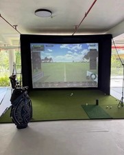 Golf Simulator Cage 10 W x 8 H Heavy Duty Netting 3-Layer Impact Screen