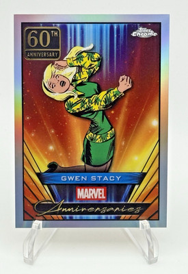2025 Topps Chrome Marvel   Gwen Stacy   60th Anniversary Refractor #MA-7