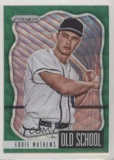 2021 Panini Prizm Old School Green Wave Prizm Eddie Mathews #OS-4 HOF no9