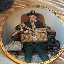 “Traveling Companions” Norman Rockwell Plate