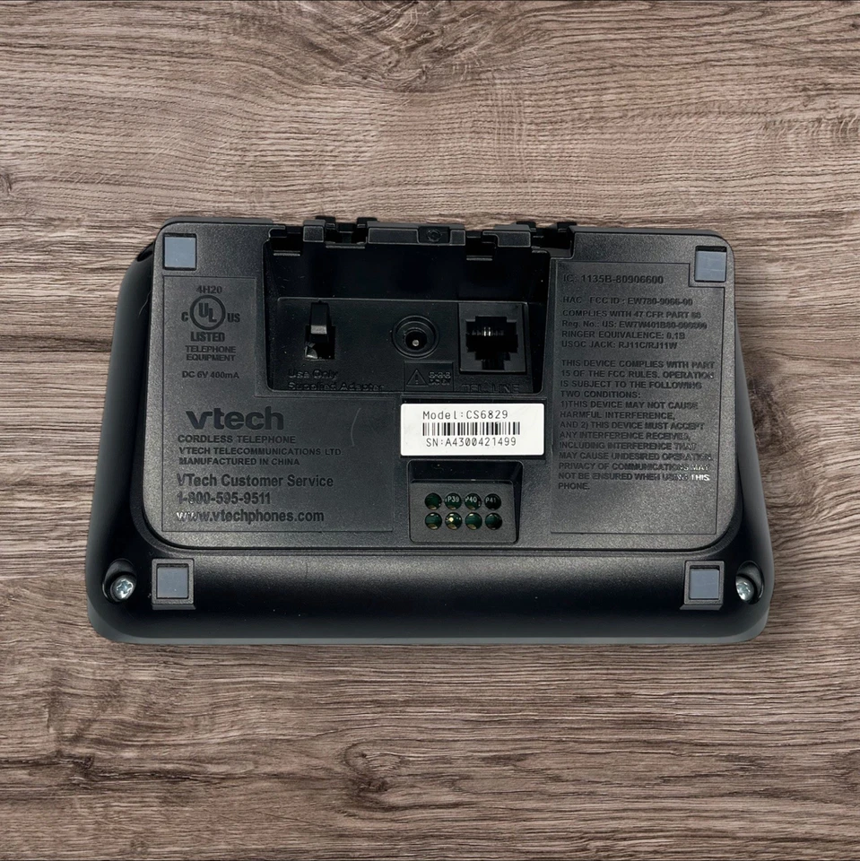 VTech CS6829 Main Base Unit DECT 6.0 | Answering Machine Base ONLY No power cord - Image 2 of 3