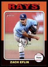 Zach Eflin 2024 Topps Heritage #237 Rays MLB READ FREE SHIPPING AutographDen
