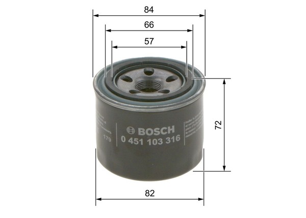 Bosch Oelfilter Fuer Hyundai 0451103316-image
