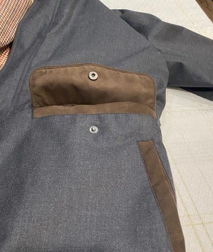 Johnston & Murphy  (Men's LRG.)  Wool  Blend Front Zip/Snap Coat - EUC !! image 10