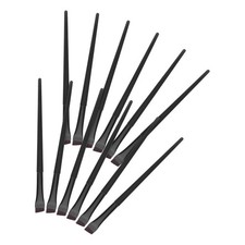 12Pcs Vegan Synthetic Bristles Angled Eyeliner Brush Set Durable Black