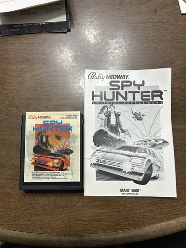 Spy Hunter Atari 2600 Cartridge With Manual Sega Bally Midway Game