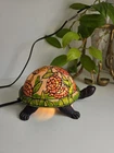 Vintage Tiffany Style Turtle All Over Turtle Shell Accent Lamp