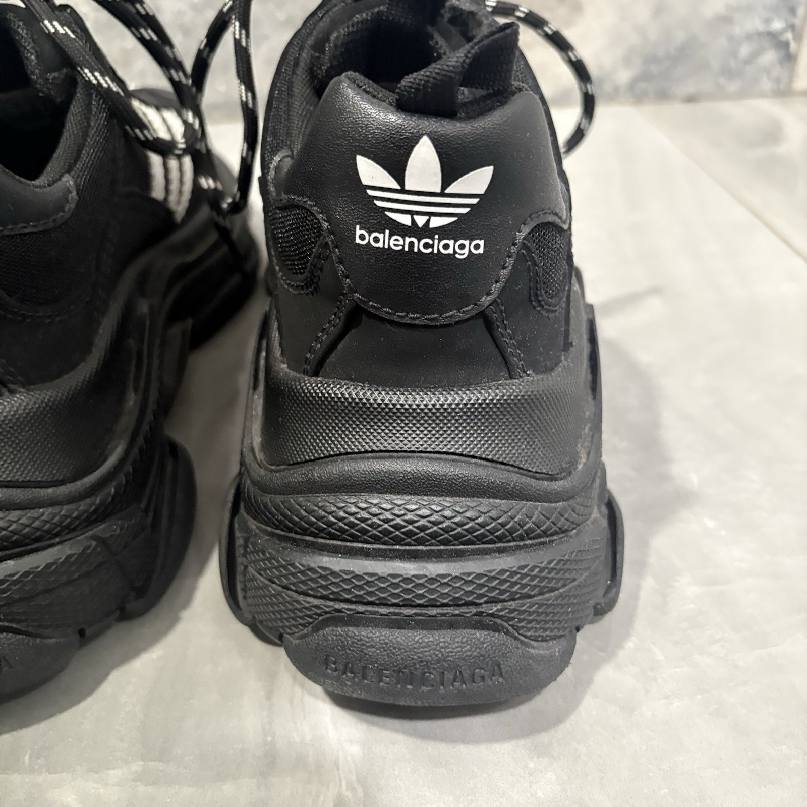 Balenciaga x Adidas Triple S Shoes Black - Gem
