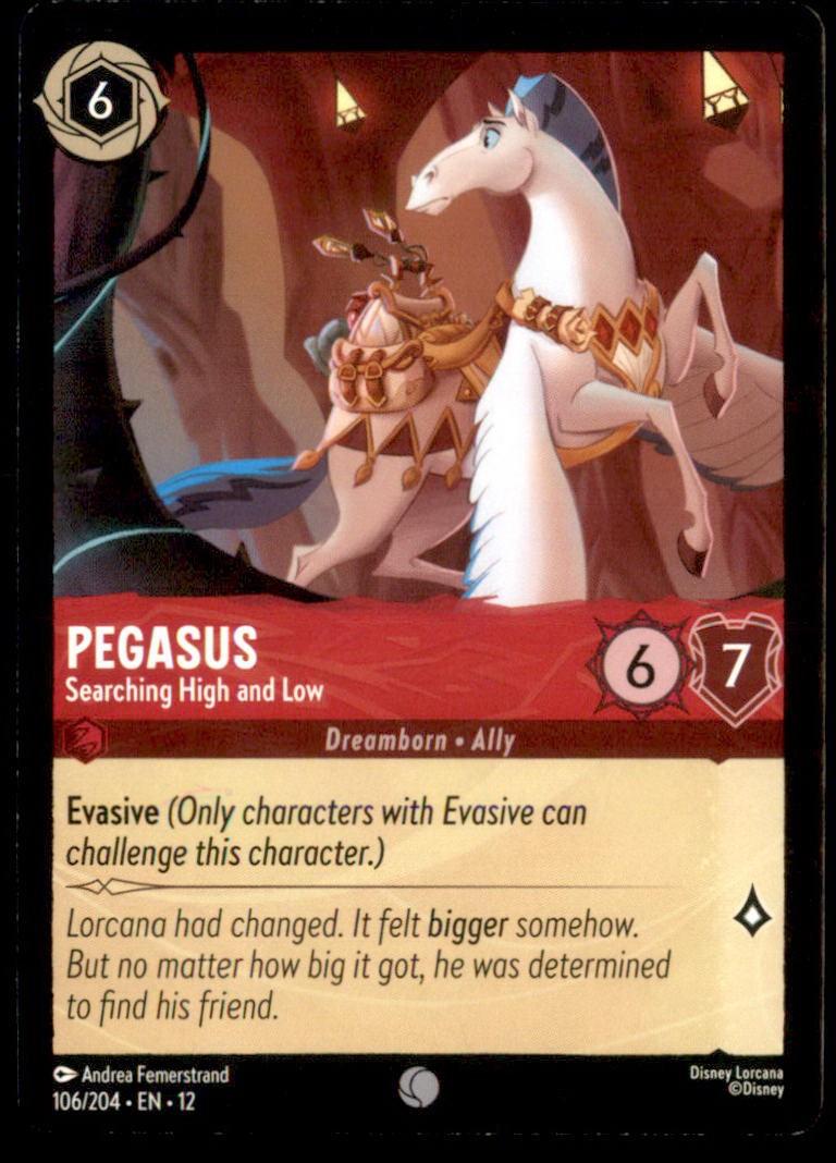 PEGASUS - SEARCHING HIGH AND LOW 106/204 WILDS UNKNOWN LORCANA NM/M NOUKAH