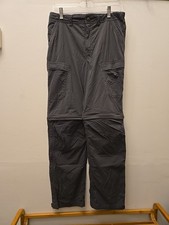 REI Co-Op Youth Sahara Convertible Pants Dark Grey XL 18 Hiking Zip Offs