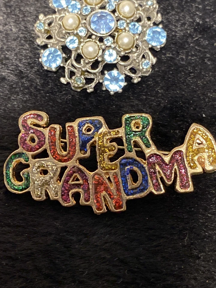 Lote de 13 bonitos broches vintage de bisutería estilo mixto Foto 4 de 4