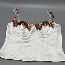 Princess Polly Sz US 8 White Bustier Bra Corset Top Enchante To Meet You