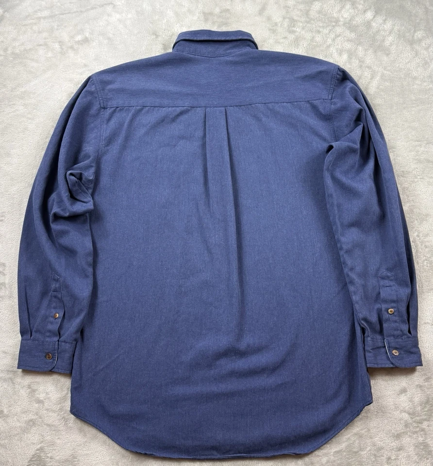 Camisa clásica con botones azul preppy Y2K Bugle Boy años 90 ropa para hombre M Foto 4 de 4