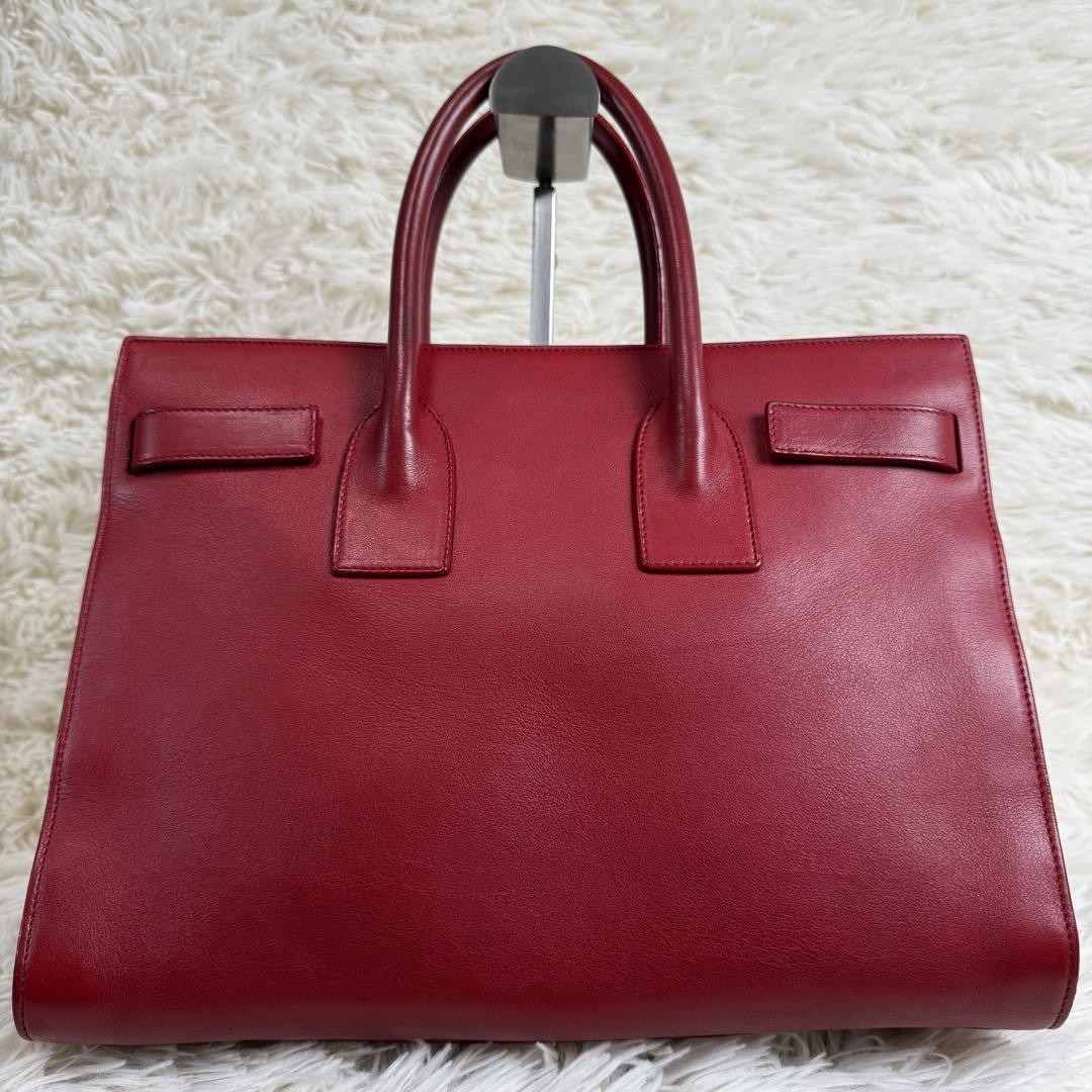Borsa a tracolla Saint Laurent Sac De Jour in pelle rossa originale dal Giappone Ra