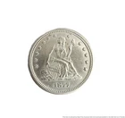 1877 Seated Liberty Silver Quarter Dollar American Coin Amazing Condition