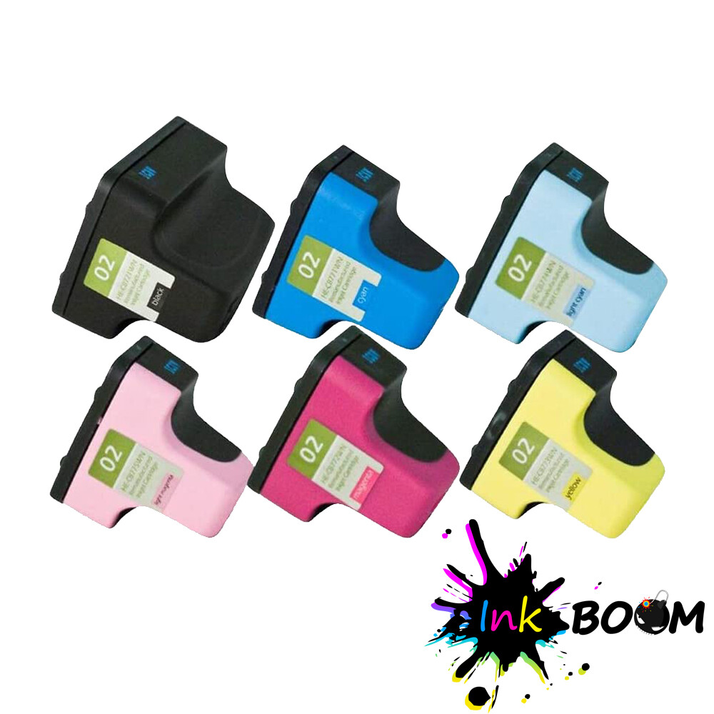 6 Ink Cartridge replace for HP 02XL Photosmart 3110 3210 3210v D7355 8250 8238