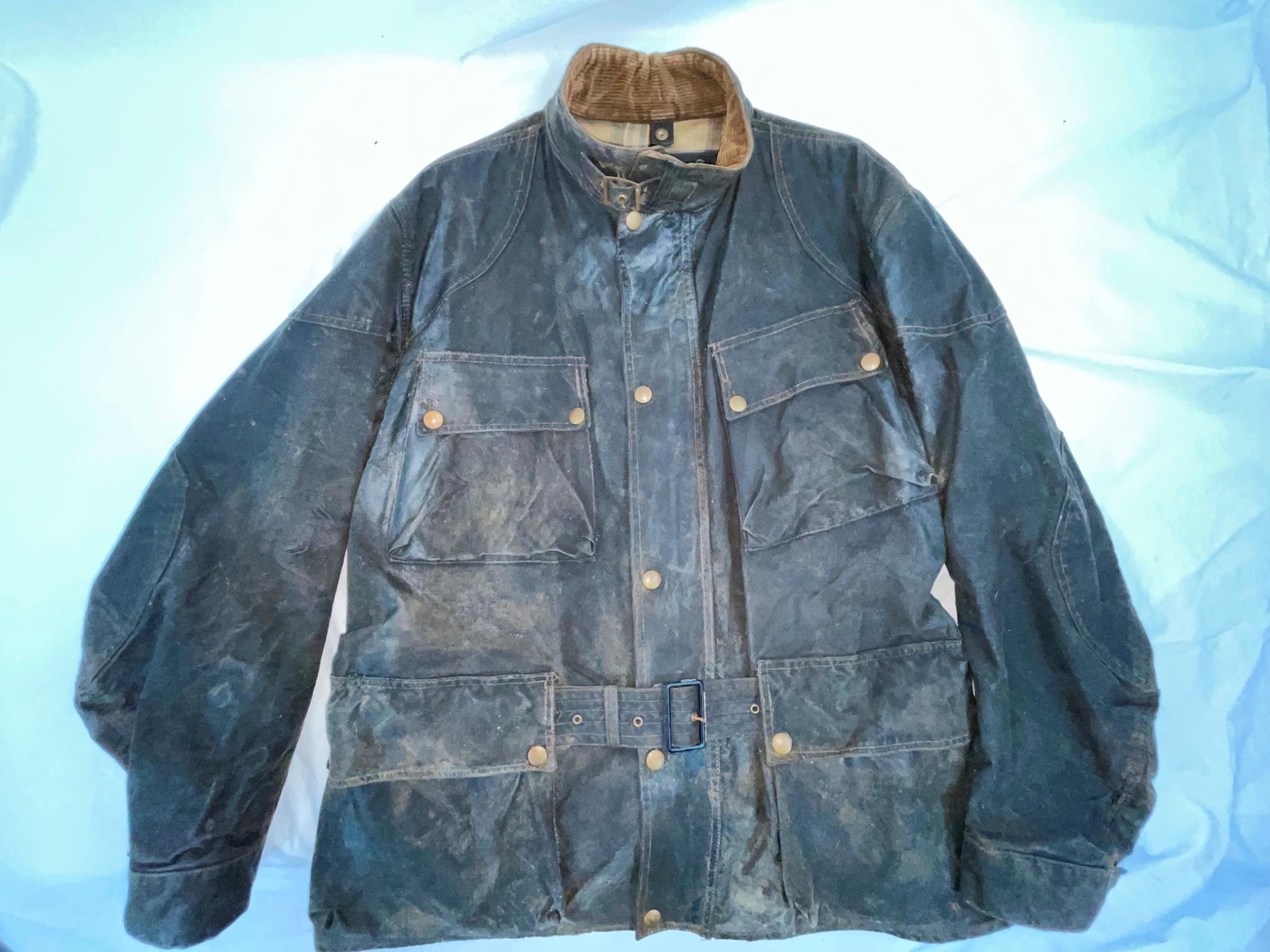 VTG BELSTAFF TRAILMASTER WAXED CANVAS MOTORCYCLE BIKER RACING JACKET PANTS SET image 9