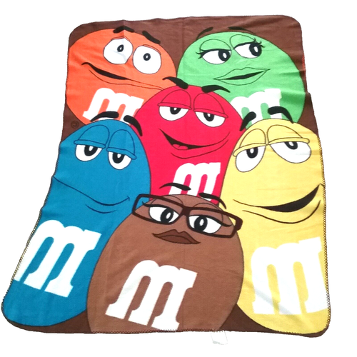 Manta polar multicolor de doble cara para personajes M&M Candy Throw - Imagen 10 de 13