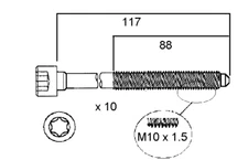 Nason NHBS206 Head Bolt Set for Audi Skoda & Volkswagen Models Check App
