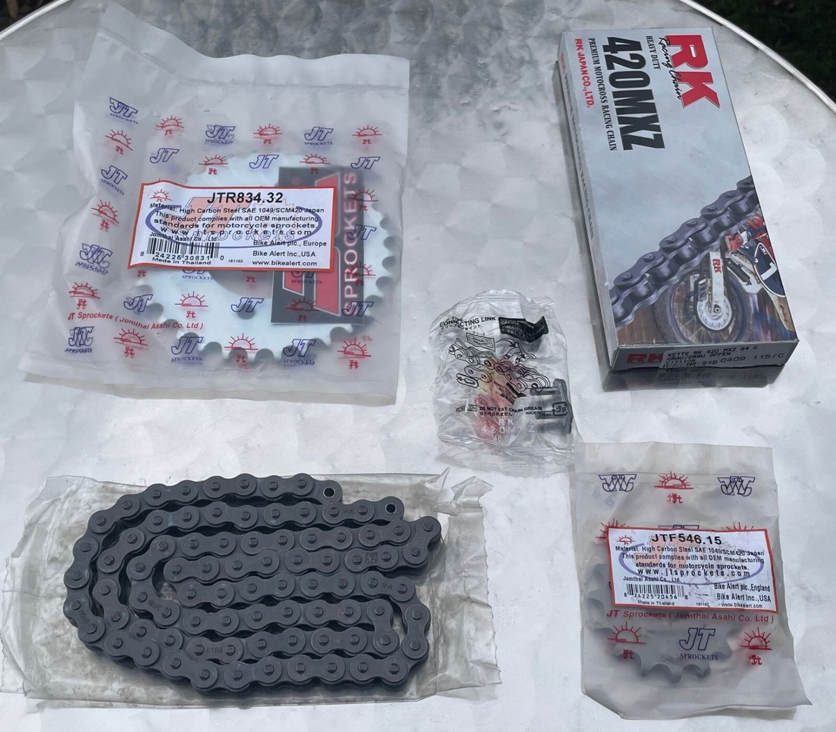 Kettensatz Yamaha PW80, PW 80, 4BC, Zinger, 15-32-84, Kettenkit