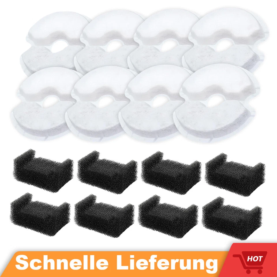 16 Ersatzfilter,Filter für Trinkbrunnen Wasserspender Katzenbrunnen Katzen Hunde