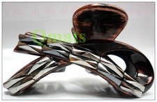 6 PACK LARGE WOMEN FASHION PLASTIC VINTAGE HAIR CLIPS CLAWS CLAMPS 3-1/4"