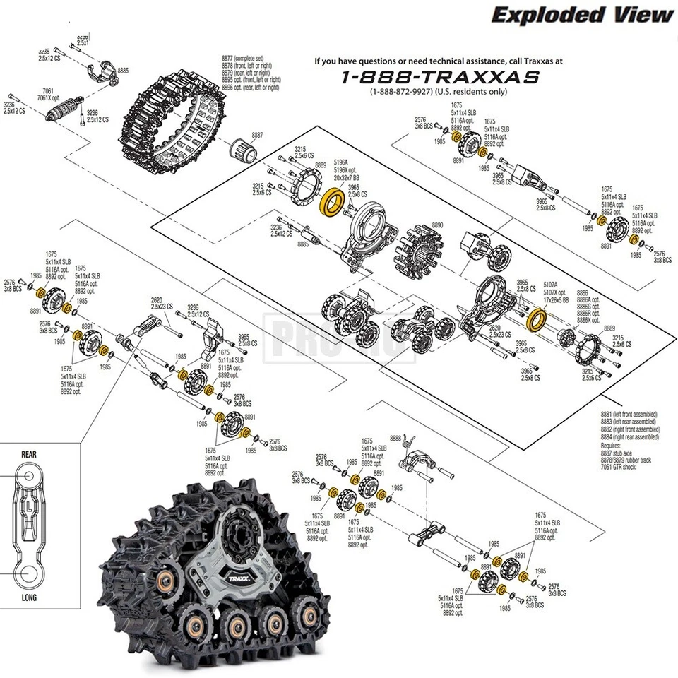22pcs Ball Searing Set 8892 Chrome Steel 5196A for Traxxas 1/10 TRX-4 Traxx 8880 - Image 2 of 4