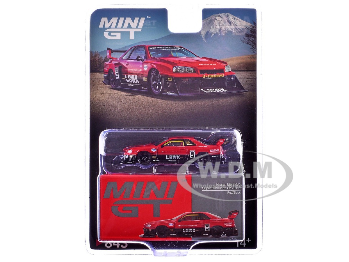 NISSAN SKYLINE LB-ER34 SUPER SILHOUETTE RHD #5 RED & BLACK 1/64