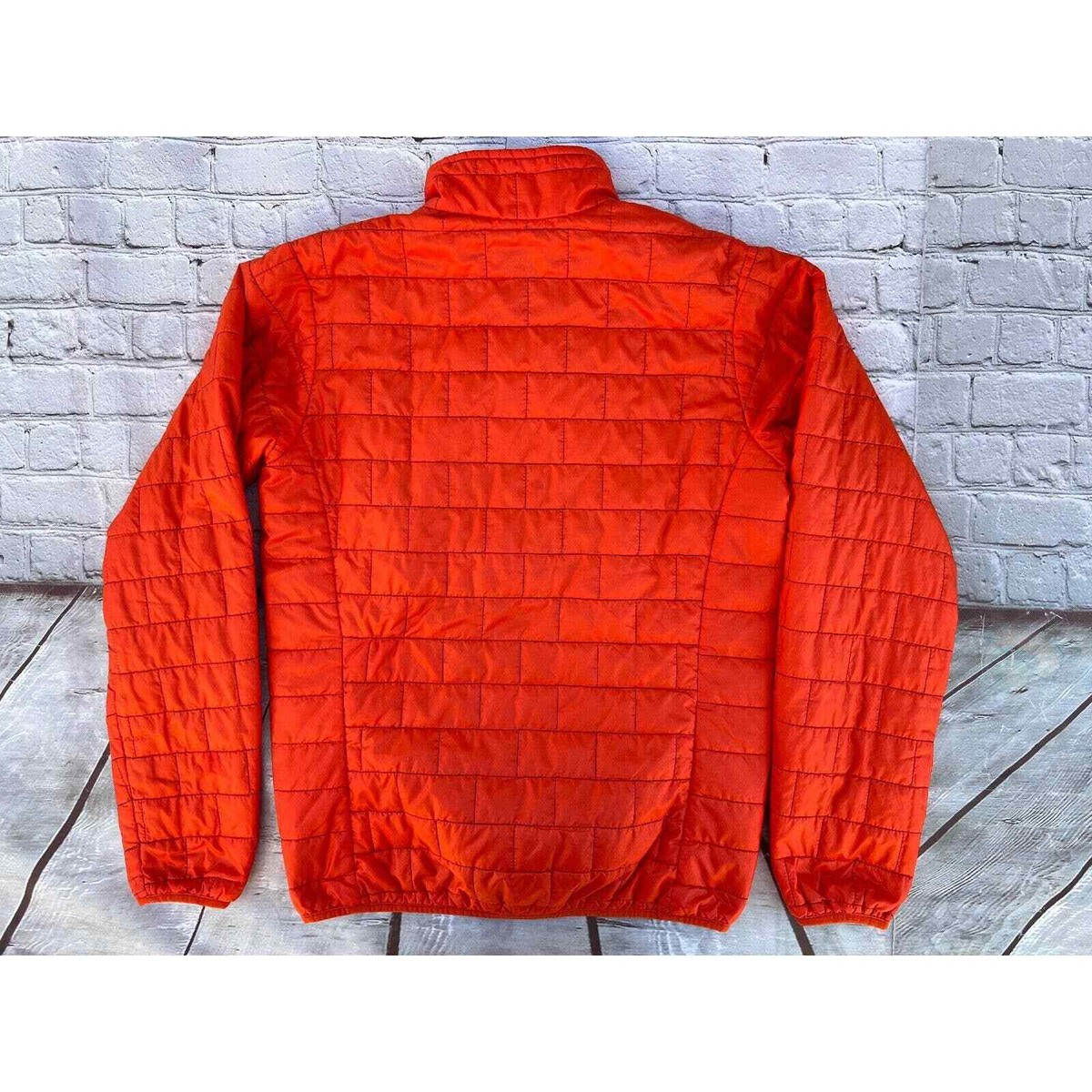 Men PATAGONIA Orange Nano Puff 1/2 Zip Primaloft Pullover Sweater