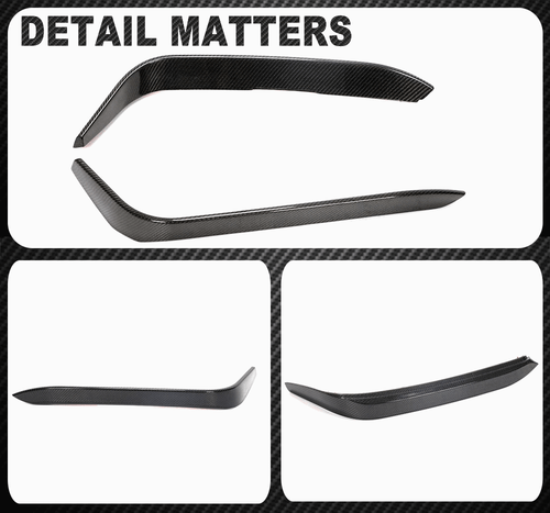 2x Carbon Front Flossen Flaps Splitter Passt für Alfa Romeo Giulia Sport 2016-21 - Picture 13 of 13