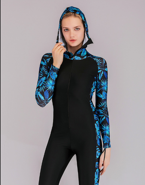 Women Lady Hooded Dive Suit Scuba Snorkeling Diving Jump Surf Full Body