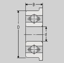 Miniatur Kugellager MF62 ZZ, 2x6x2,5, MF 62 ZZ