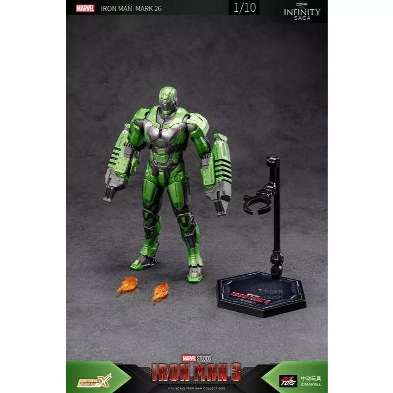 New ZD Toys Marvel Avengers 1/10 Iron Man MK26 Action Figure Toys