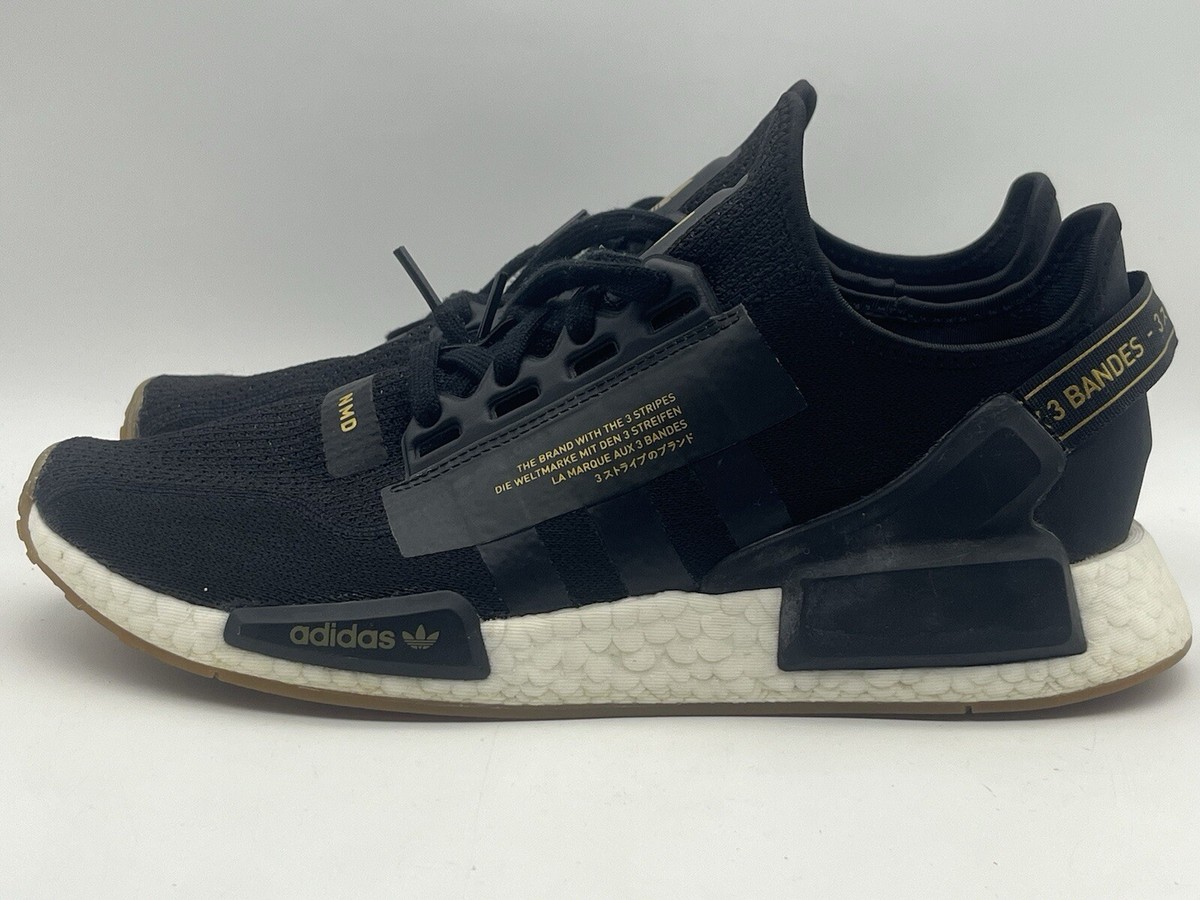 adidas NMD R1 V2 Black Gold Metallic Men's Size 10 | eBay