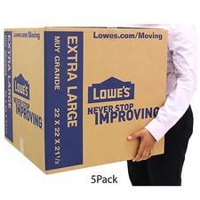 Pack of 5 Extra Large Cardboard Boxes 22" x 22" Moving Shipping Packing Supplies