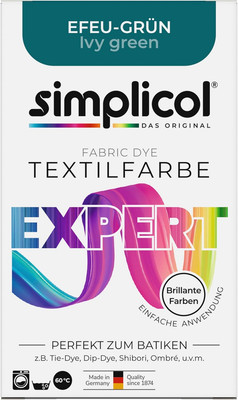 Simplicol Textilfarbe Expert Efeu-Grün | Perfekt Zum Batiken Und Für Kreative Di