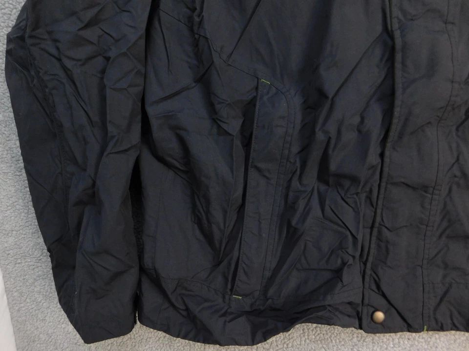 Abrigo parka con capucha L.L Bean Storm Chaser 265276 XL negro oliva aislado Foto 4 de 4