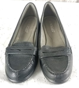 aerosoles loafers black leather