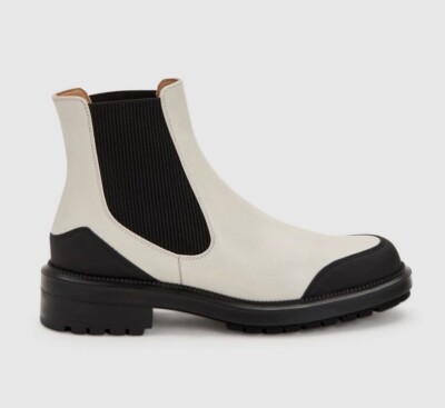 Aquatalia Leila Chelsea Bootie Off White Waterproof Size