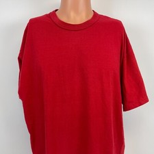 Russell Athletic Blank Basic T Shirt Vintage 90s Made In USA Red Size XL