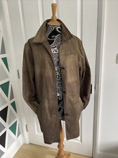 Retro / Vintage Beth Terrell Oversized Snakeskin Effect Leather Jacket, Size L