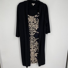 Db Women’s Round Neck Elbow Sleeve Midi Dress size 18 Jersey Knit